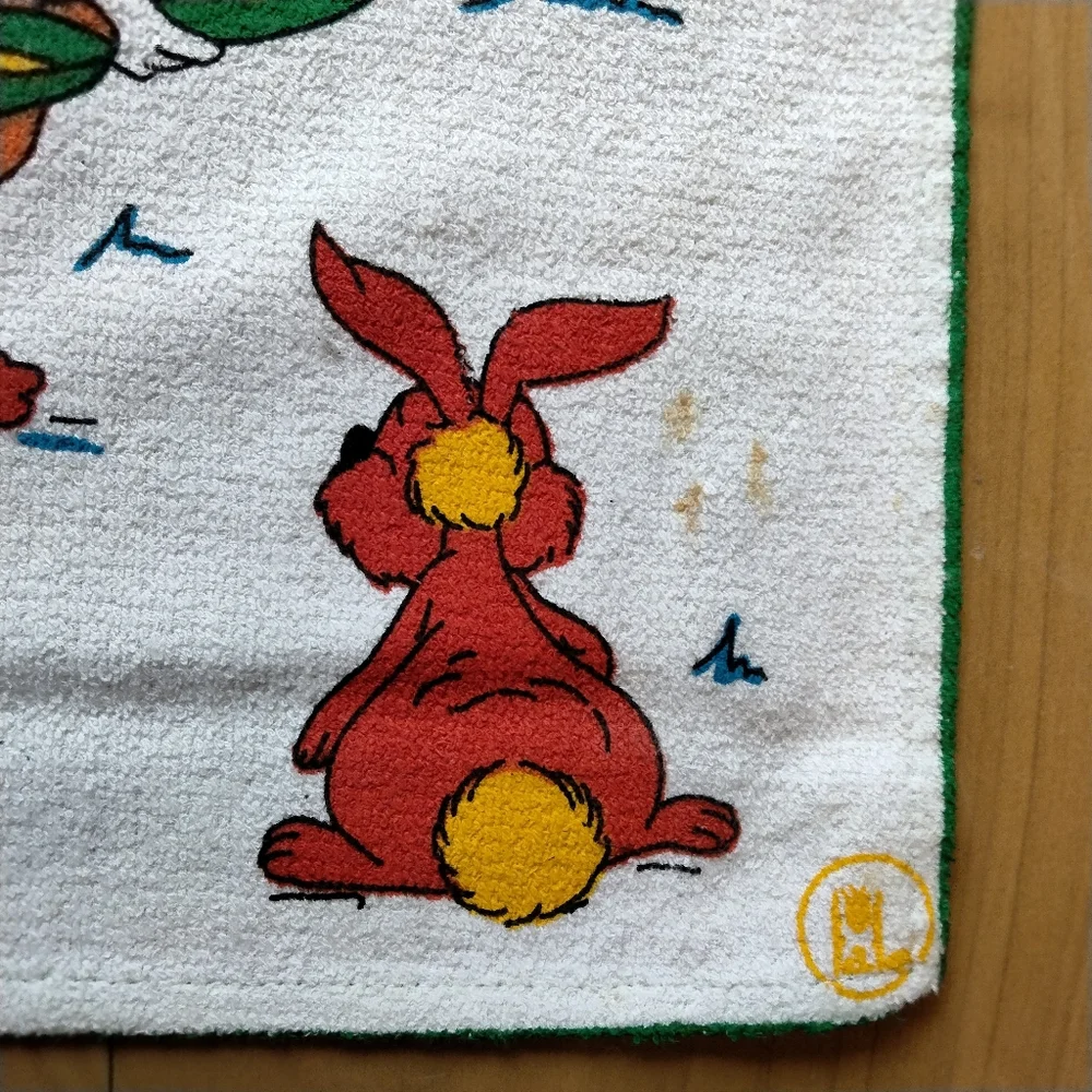 VTG 80's Walt Disney Donald Duck & Nephews Cotton Hand Towel 15.5